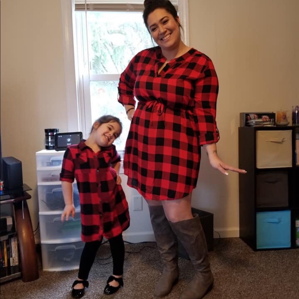 Buffalo Plaid Tshirt Dress